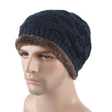 2016 New Personality Knitted Eyelid Winter Hats For Men Thick Warm Cap With Fleece Bonnet Homme Gorras Hombre Tuque