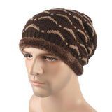 2016 New Personality Knitted Eyelid Winter Hats For Men Thick Warm Cap With Fleece Bonnet Homme Gorras Hombre Tuque